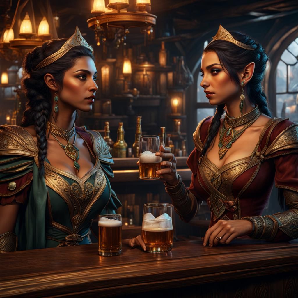 Elves in a tavern