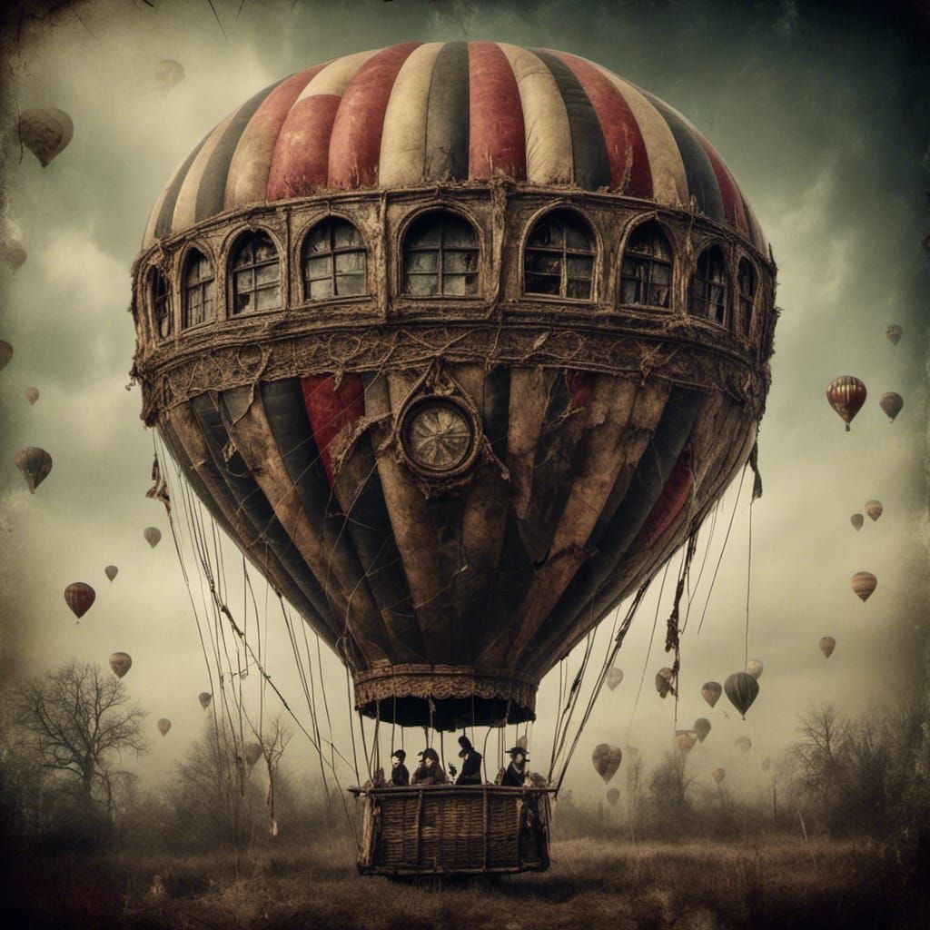 Vintage Hot Air Balloon   by @GothGargoyle