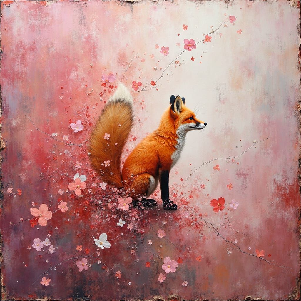 Square Explosion in Cherry Blossom Aesthetic