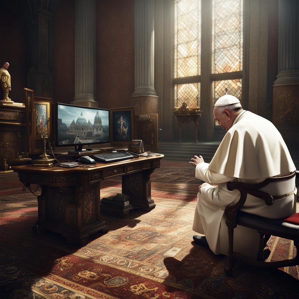 Pope Francis' PC gaming set-up 2