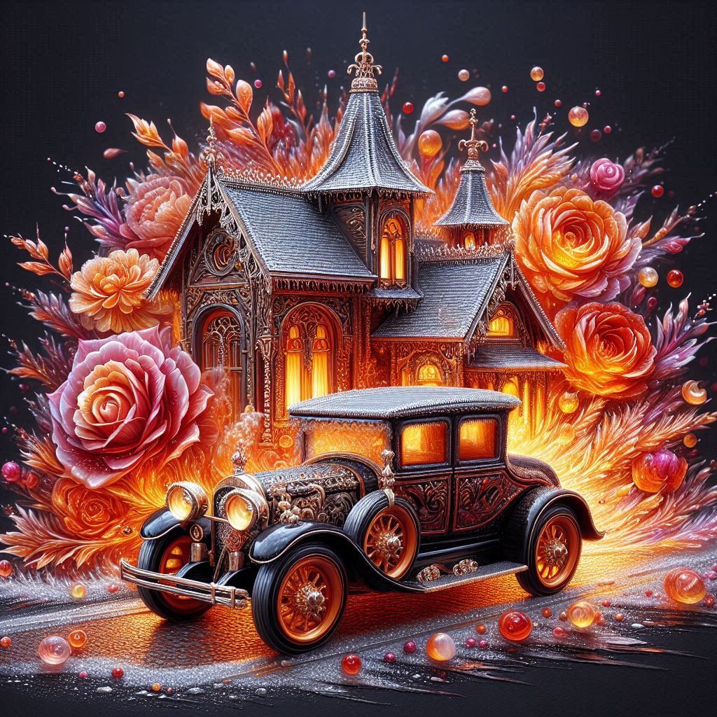 Victorian Petal Halloween Car
