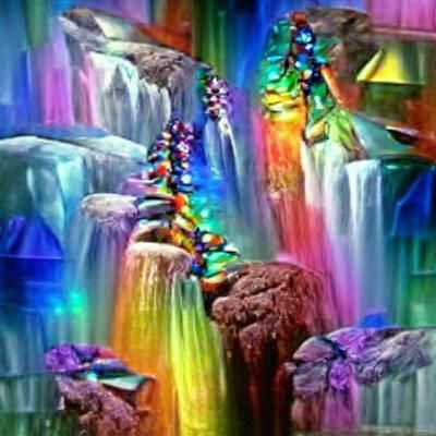 colourful rainbow crystals waterfalls so many many colours h...