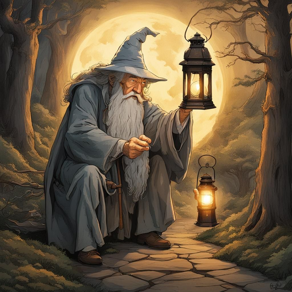 Drawing of Gandalf - AI Generated Artwork - NightCafe Creator