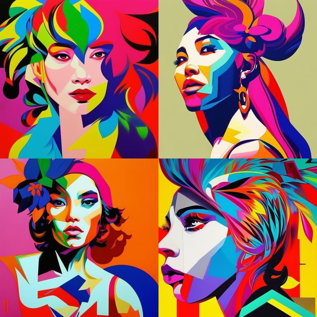 Colorful Ladies - AI Generated Artwork - NightCafe Creator