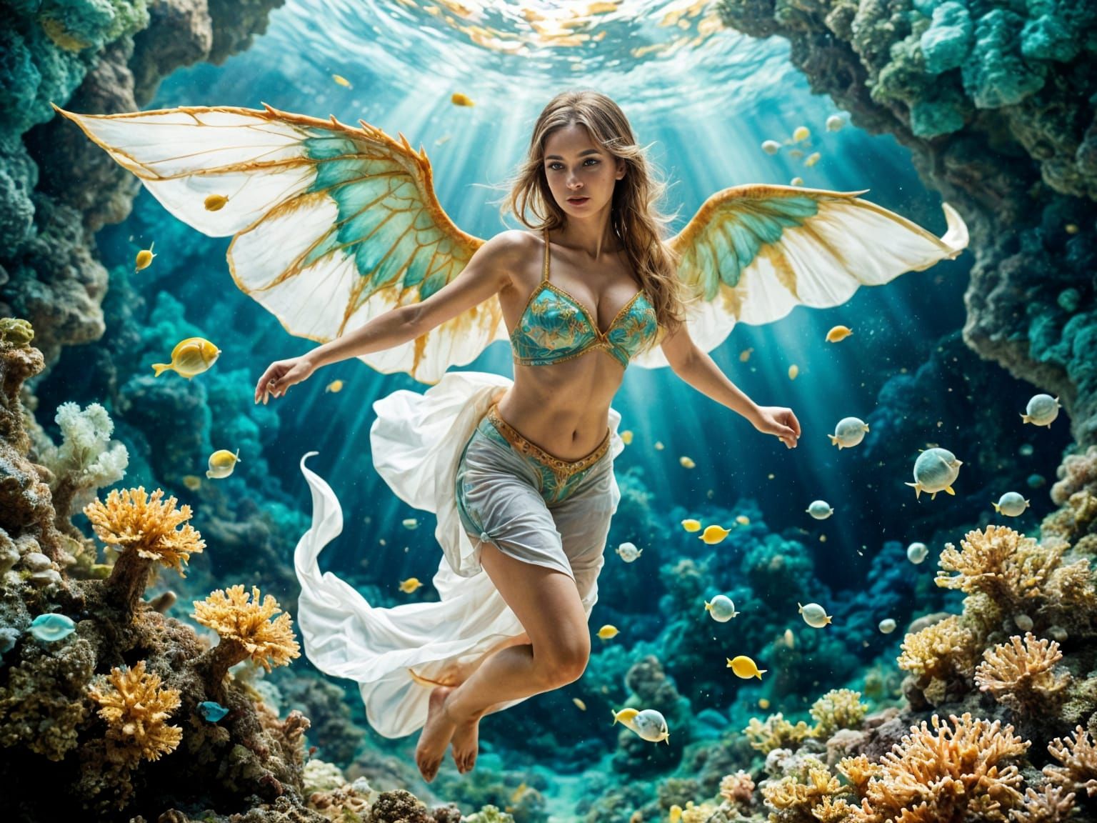 underwater angel  by @Krawuzzn