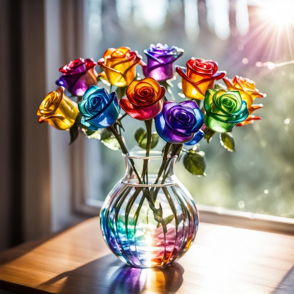 Rainbow Roses