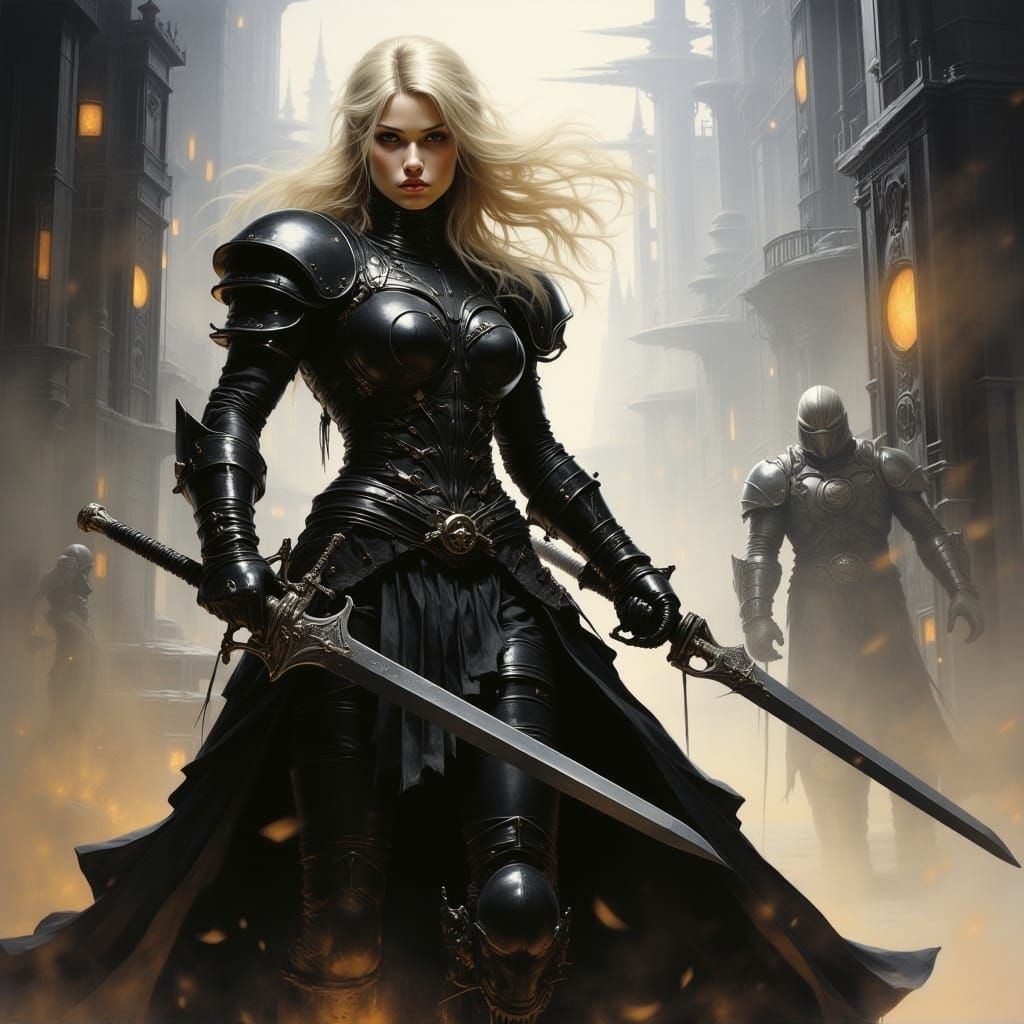 The great warrior princess panther <lora:LapiDark classic:1.0> 80s book cover