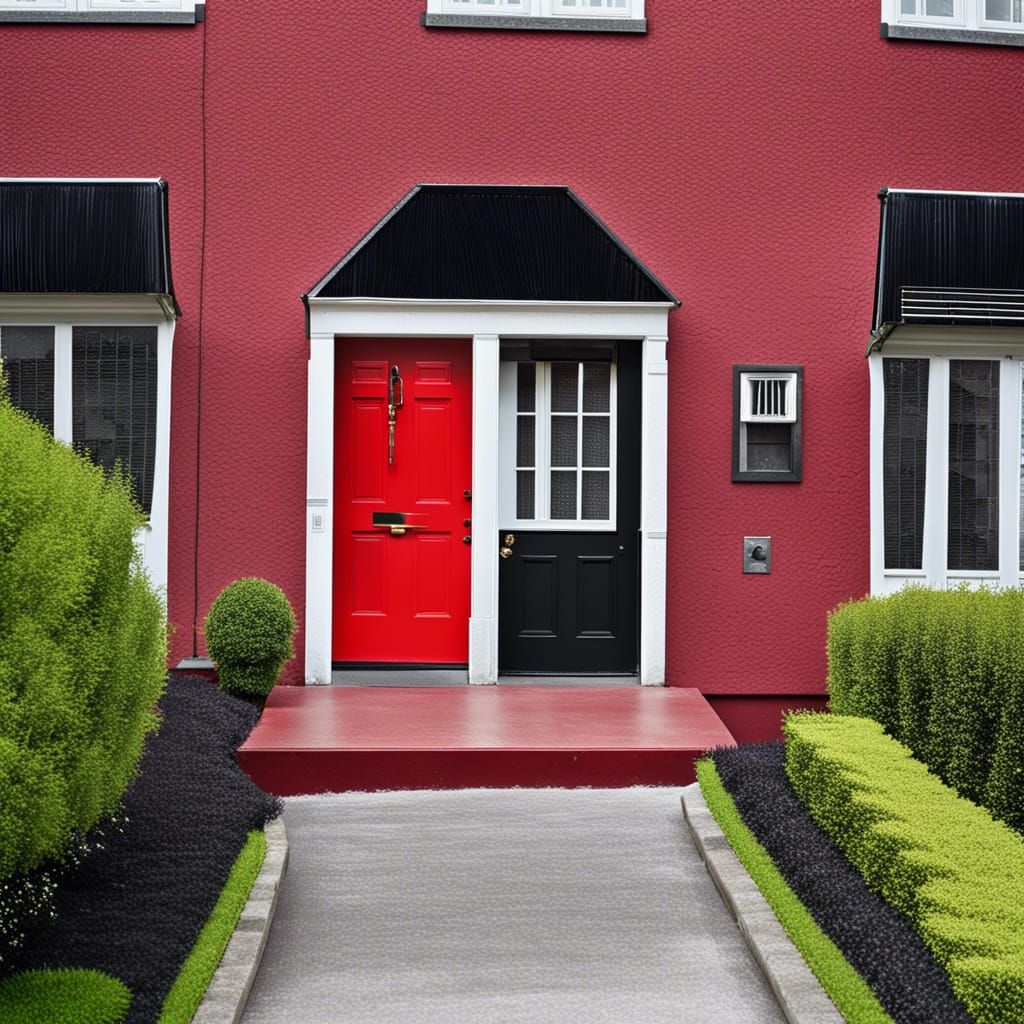 I see a red door and I want it painted black AI Generated Artwork