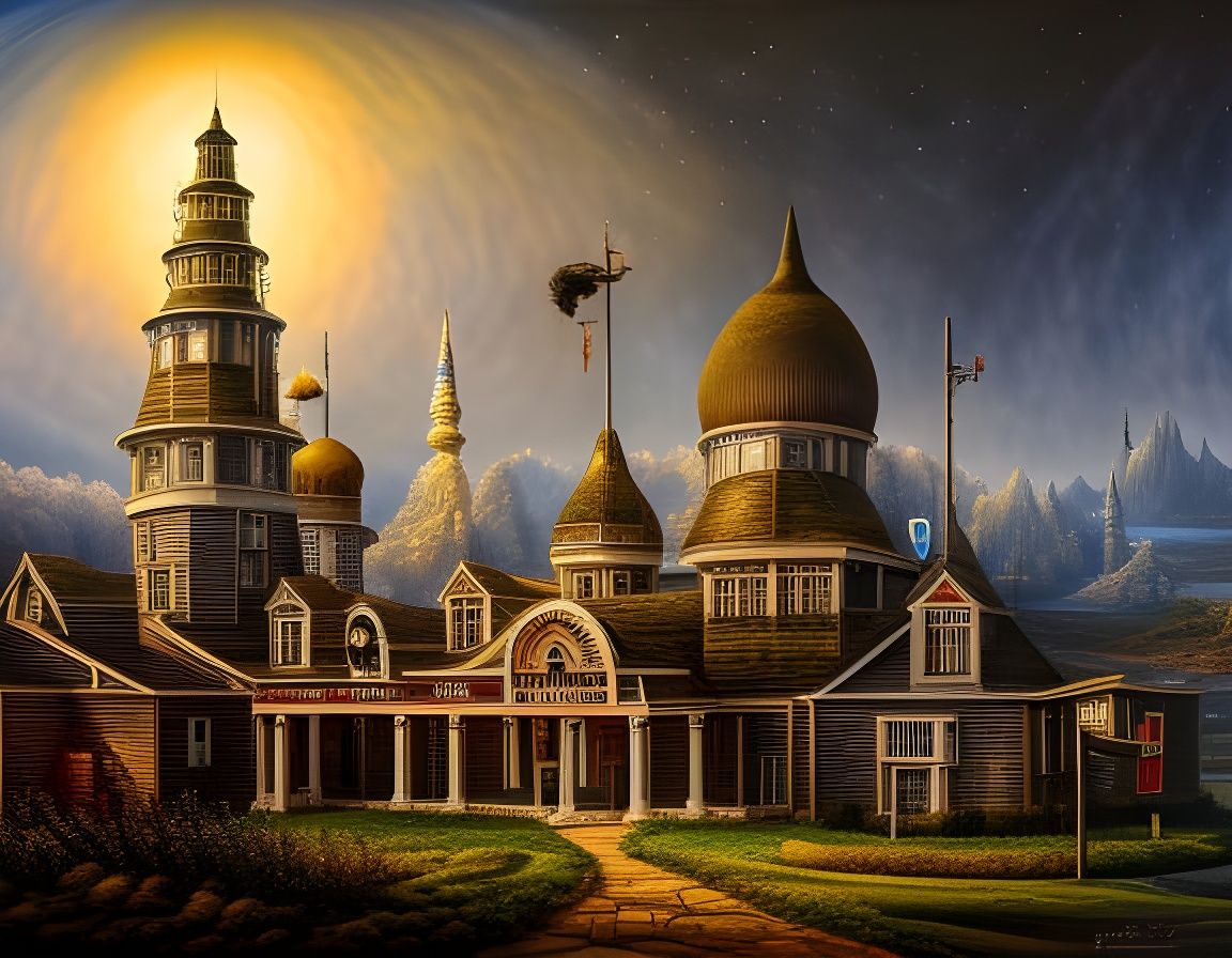 rural town hall AI Generated Artwork NightCafe Creator