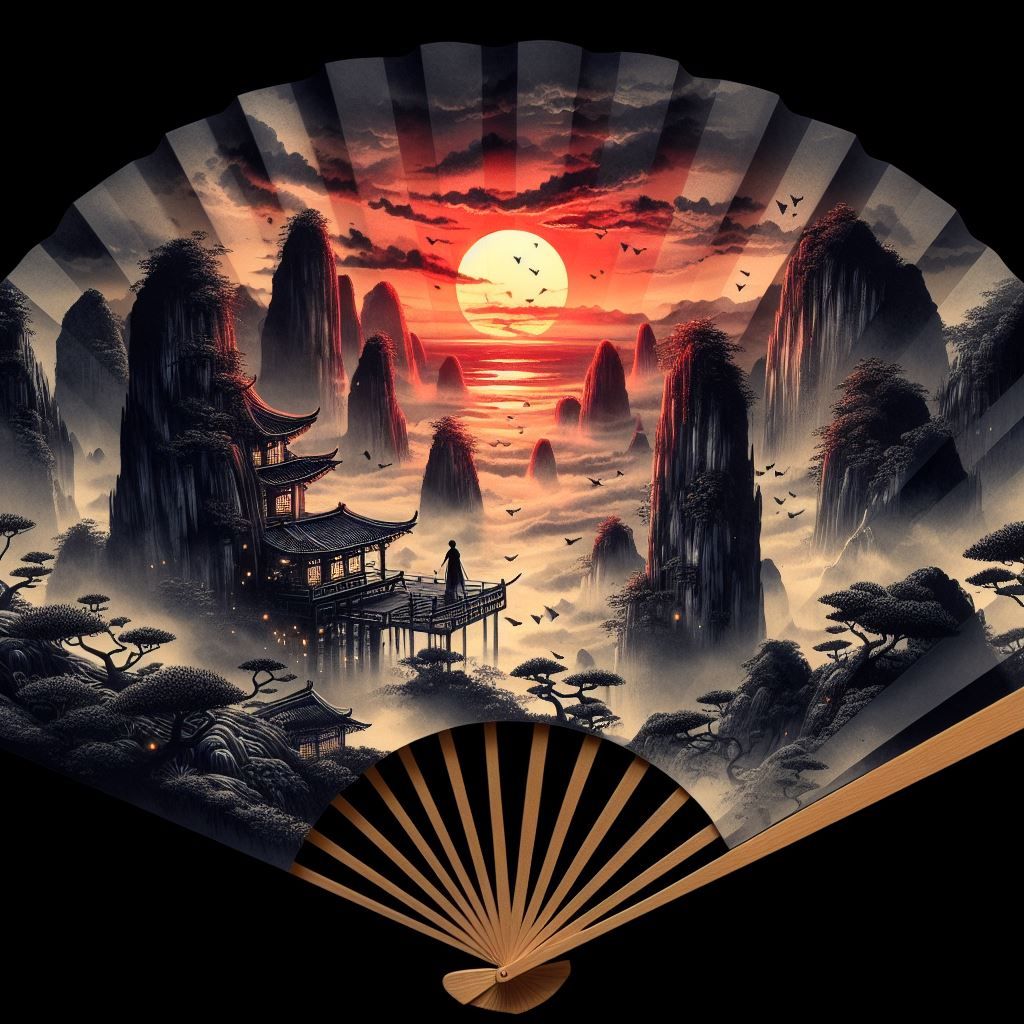 Rays of hope spreading out over the misty land