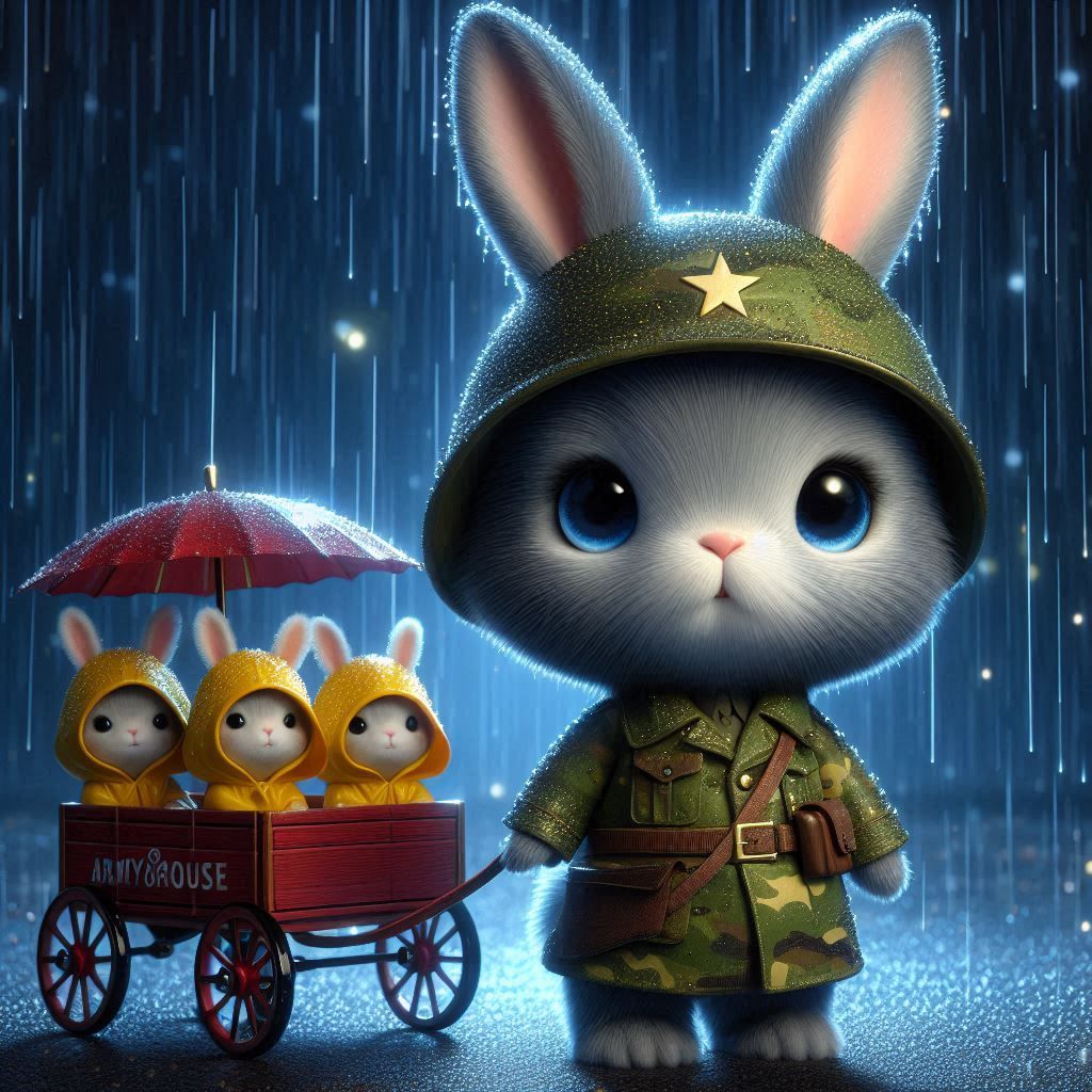 I'm a cutie patootie! Army wabbit 44