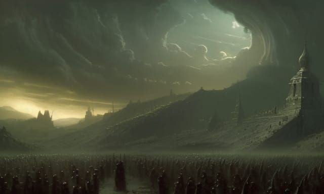 army before battle in battlefield ,matte painting,4k super d...