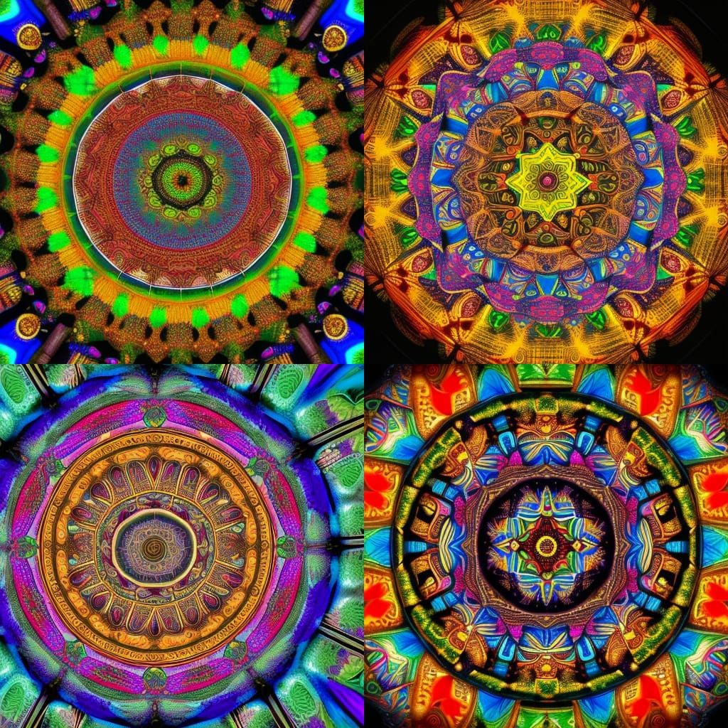 mandalas of many colors - AI Generated Artwork - NightCafe Creator