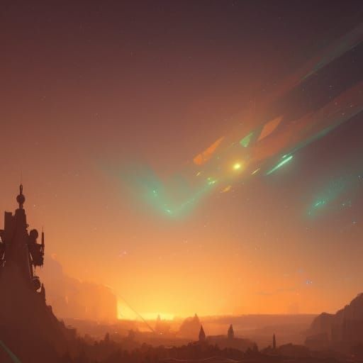 Stars at sunset