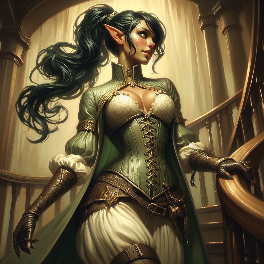 Perky Down the Stairs