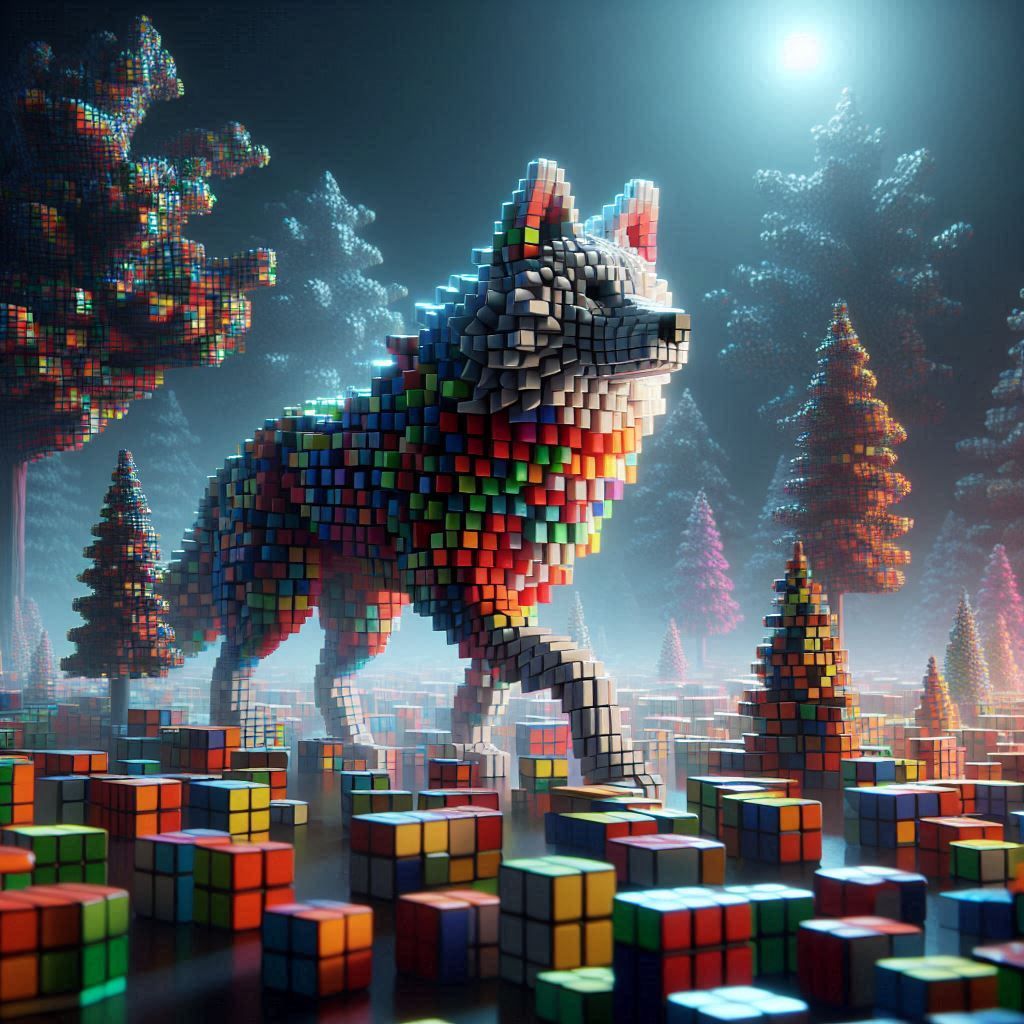 Rubik's cube wolf