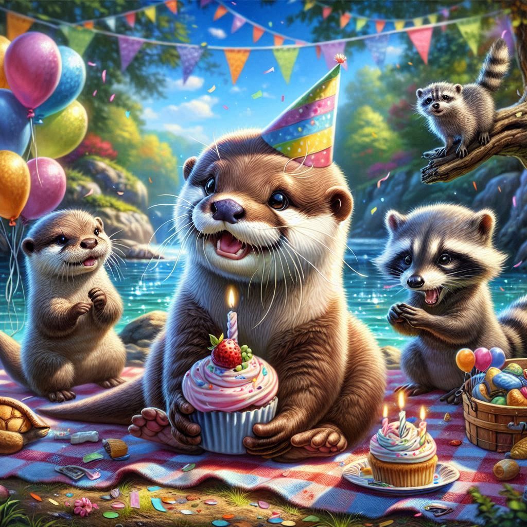 A Splendid Day for Otter's Party