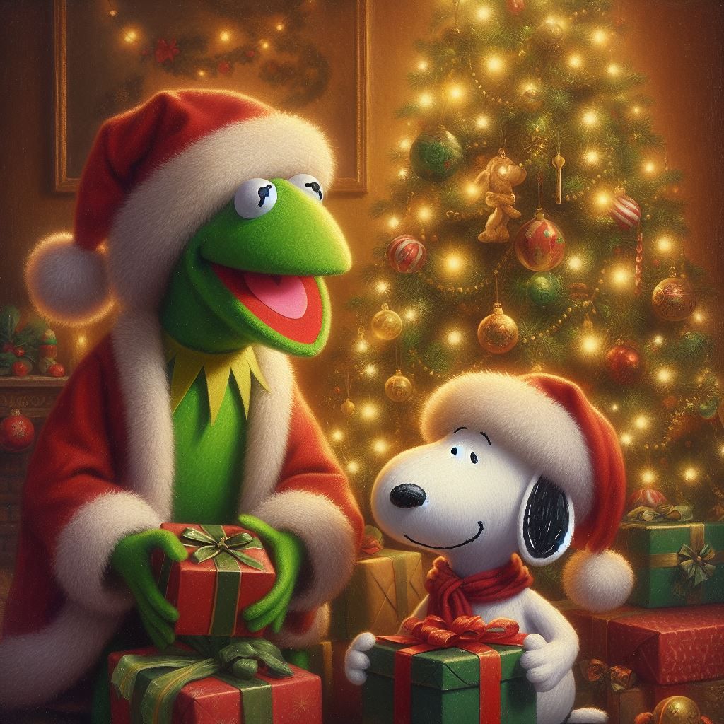 Kermit and Snoopy Christmas