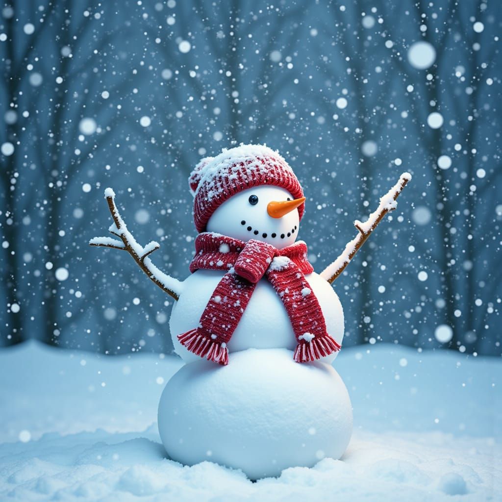 <lora:Snowfall Engine V1:1.0> a snowman