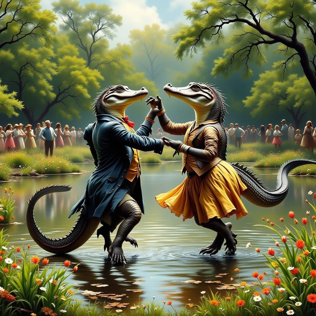 The Alligators were elicited to finely dance.