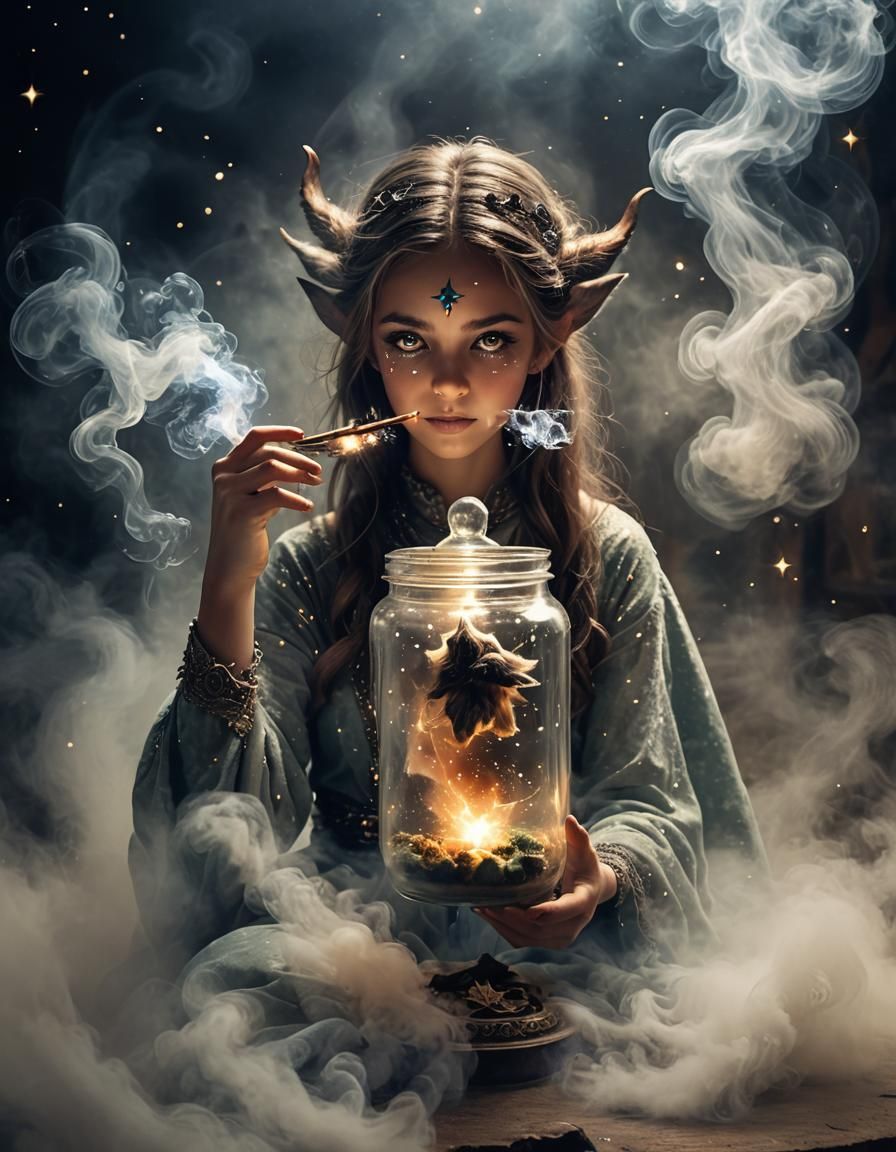 Magical Fog in Glass Jar: Fantasy Concept Art