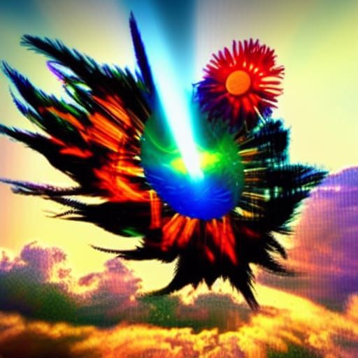 explosion of feathers