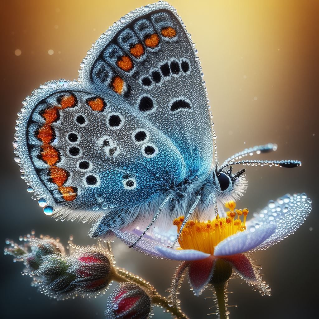 Silver-studded Blue Butterfly