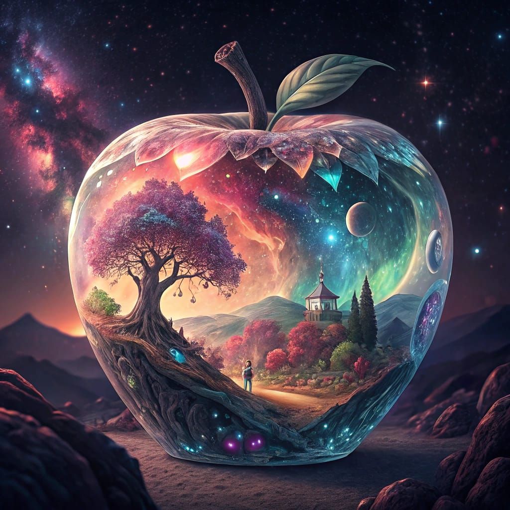 Worlds within apples  by @Arisiin