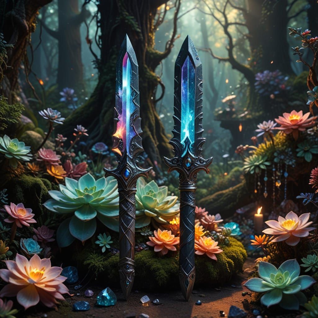 Witch Performs Magical Ritual in Enchanted Forest