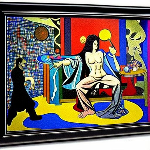 Morpheus and Neo in the matrix Pablo Picasso Kandinsky renai...