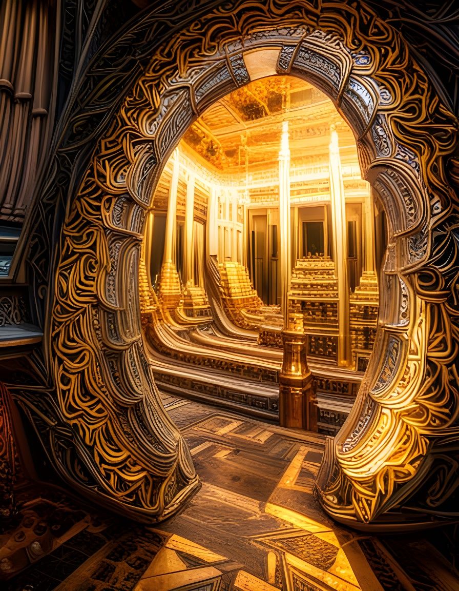The Mirror in the Golden Temple  by @Sparthano