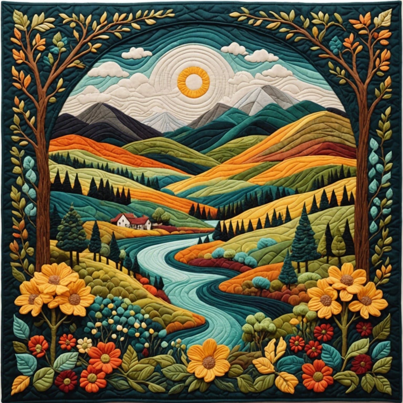 Intricate quilted landscape  by @Jokavld