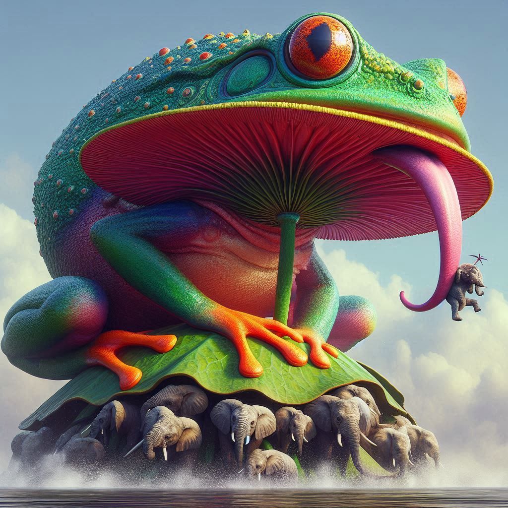 I am the frog, I am the lilypad, I am the mountain built on giants