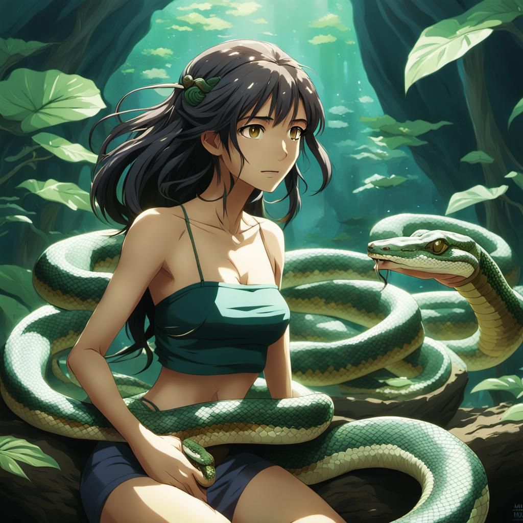 Snake Girl - AI Generated Artwork - NightCafe Creator