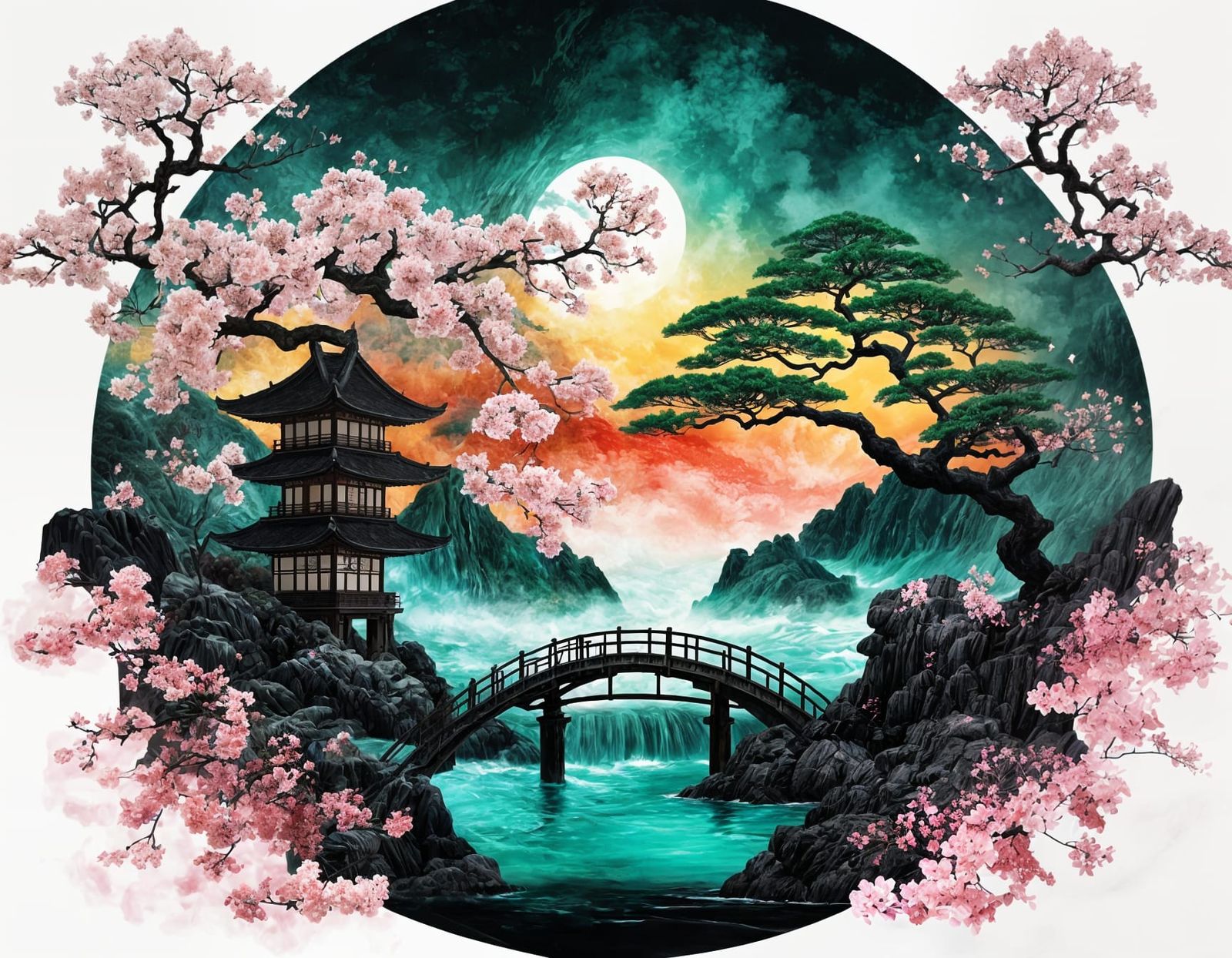 A Japanese Fantasy  by @CyberArtPunk