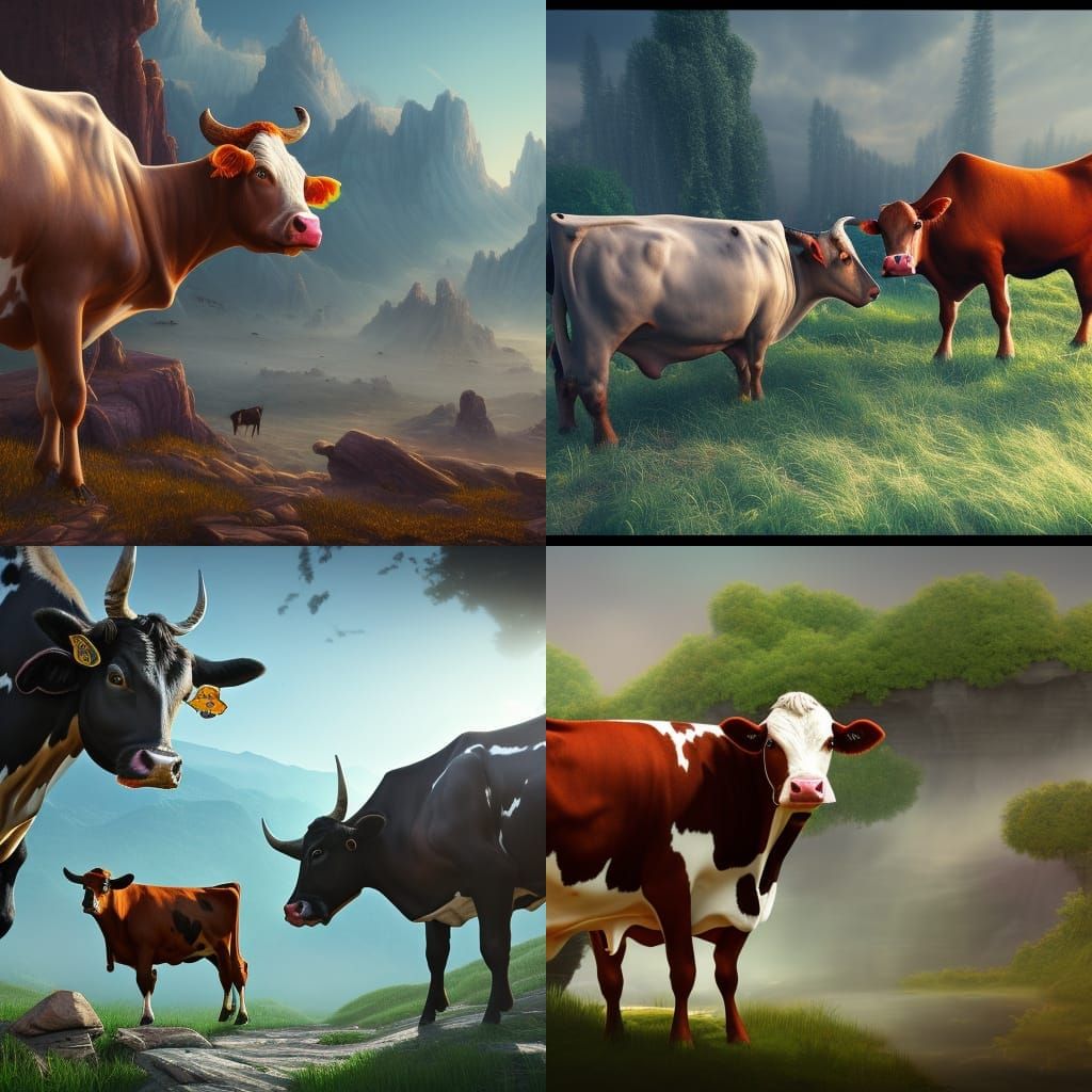 purple cow - AI-generated images with Lumenor AI