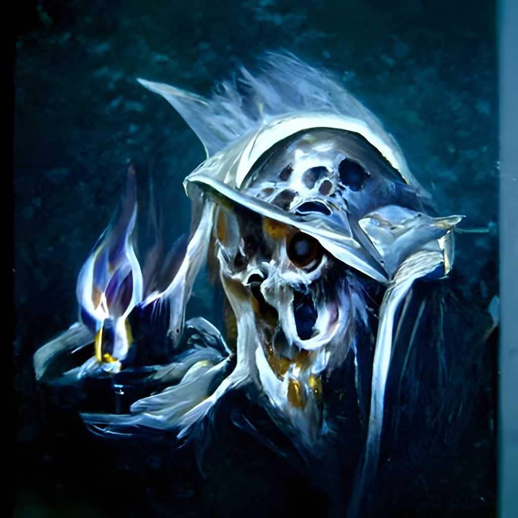 Silver Necromancer Chant Burning