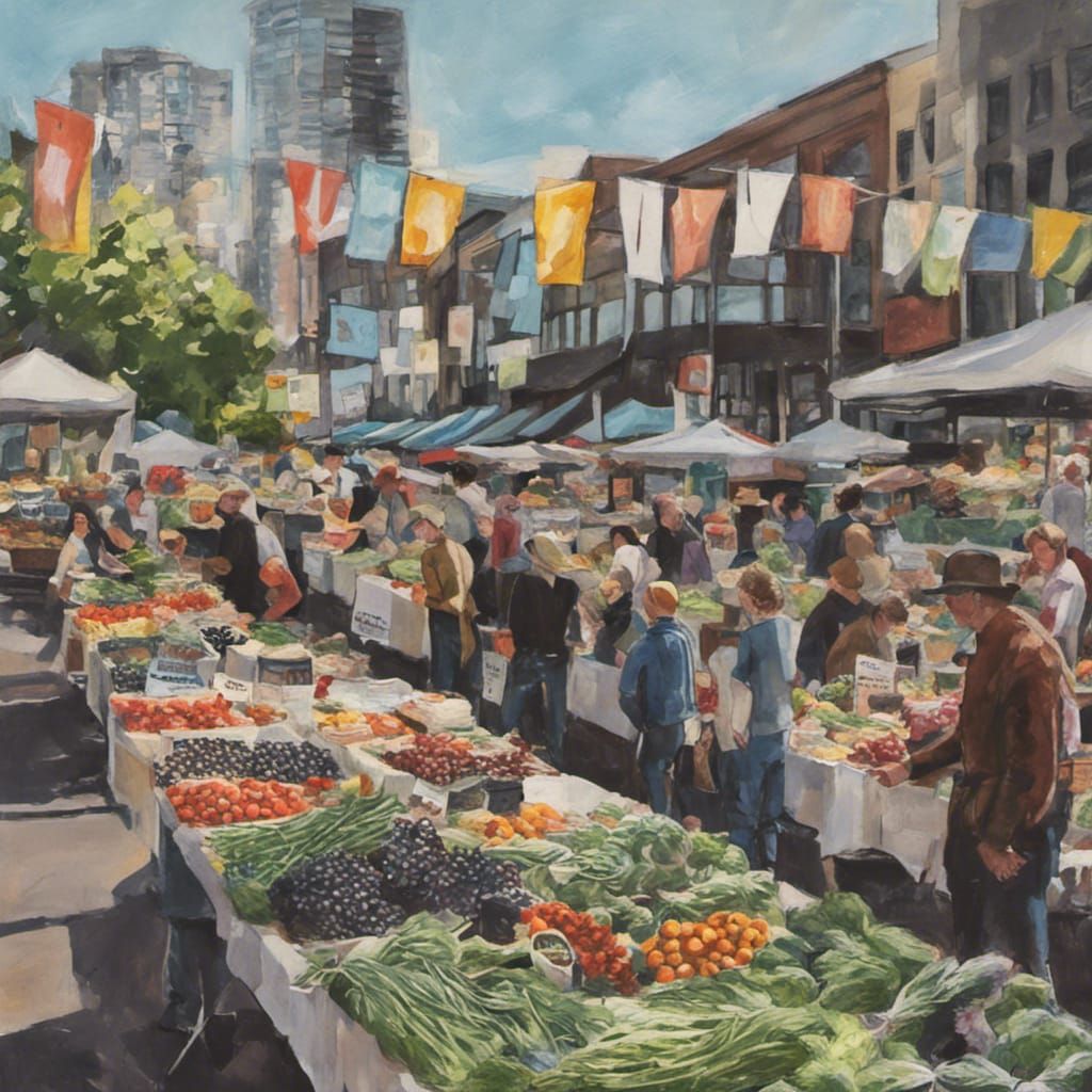 Seattle Farmer's Market Scene
