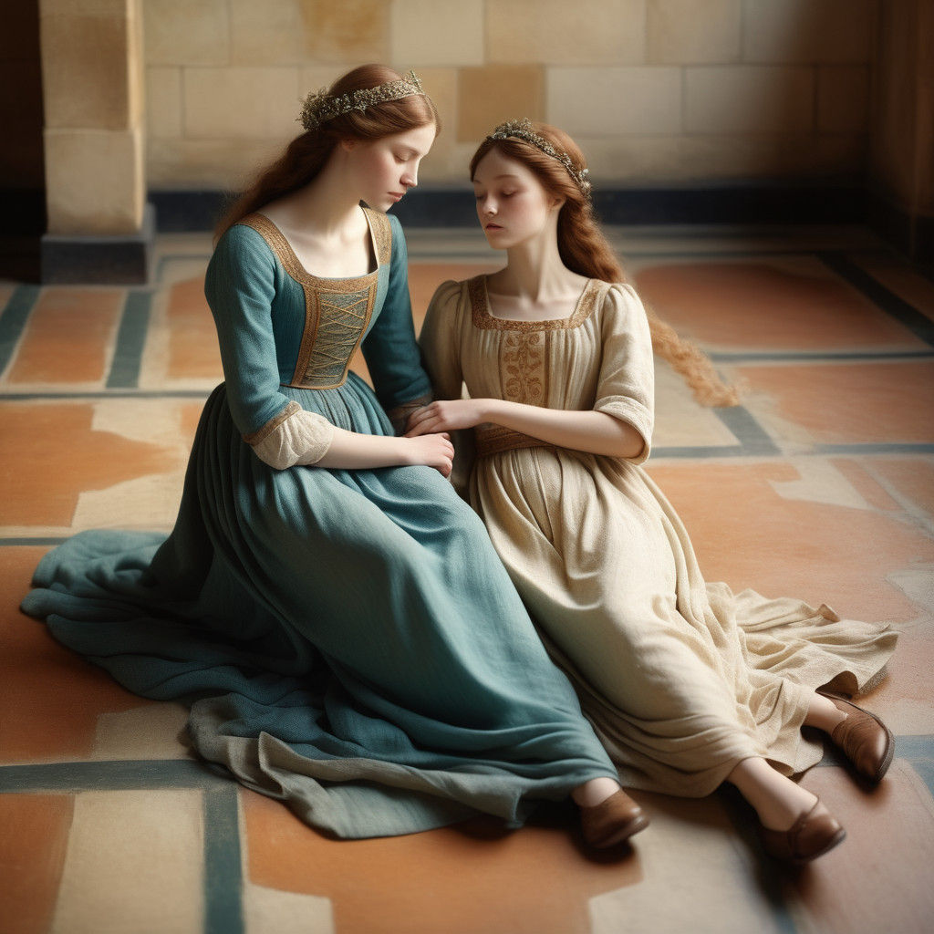 Medieval Beauty in Gentle Repose