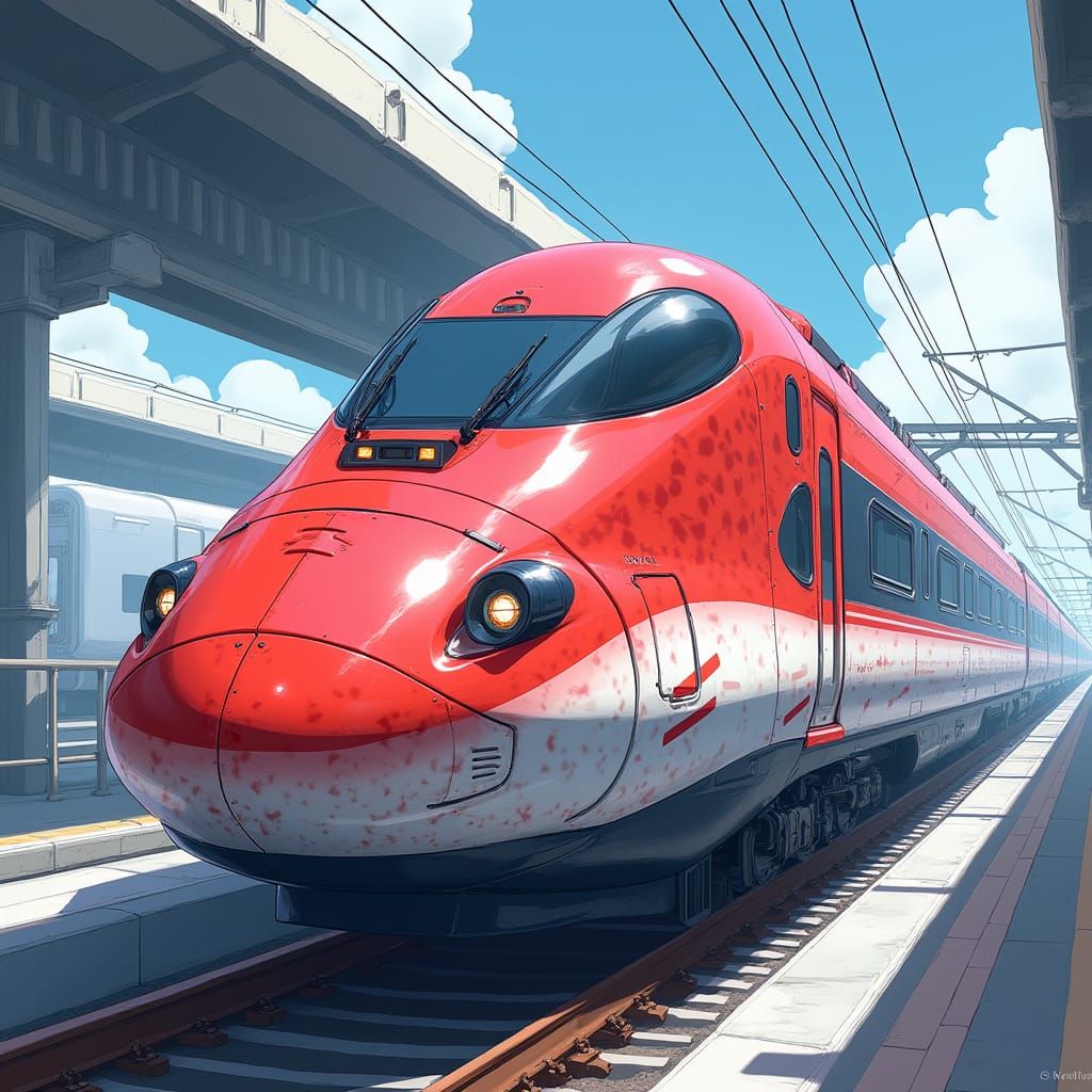 Tuna-Themed Shinkansen Train Concept Art