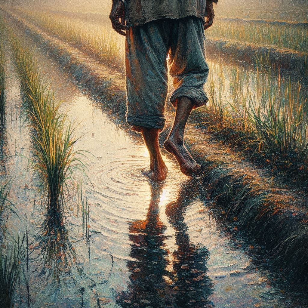 Farmer at Paddy Field