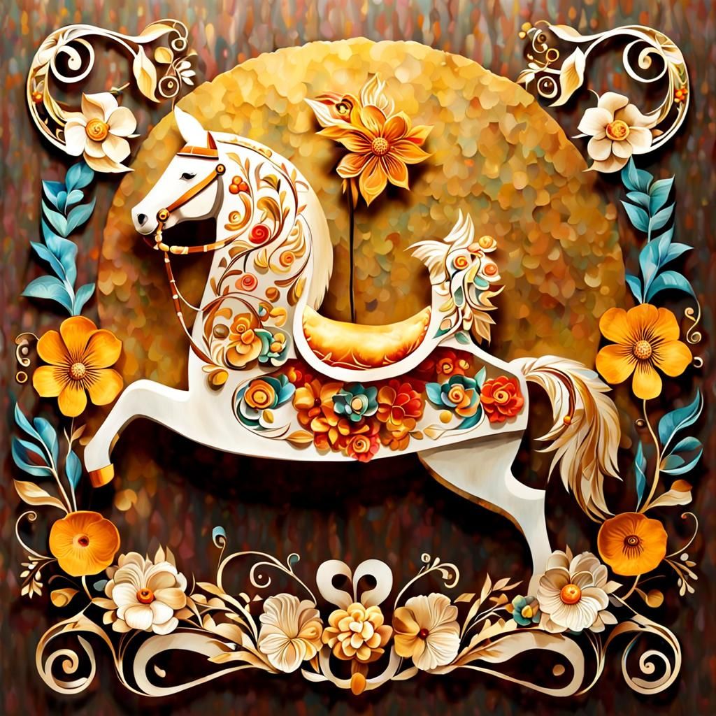 Rocking horse of paper