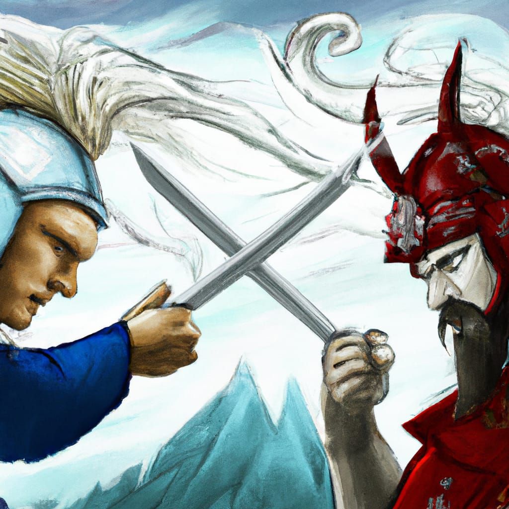 Fearless warriors facing eachother