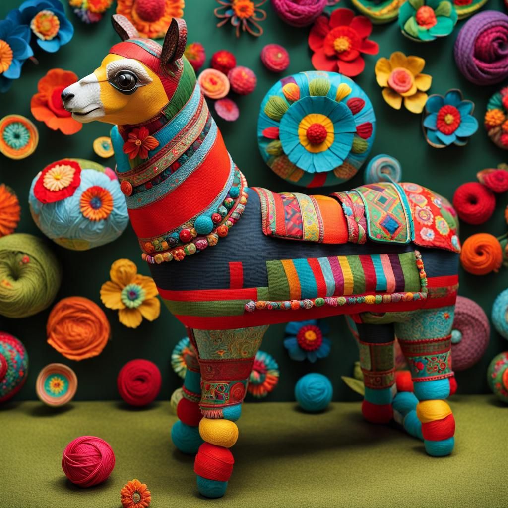 Alpaca folk art