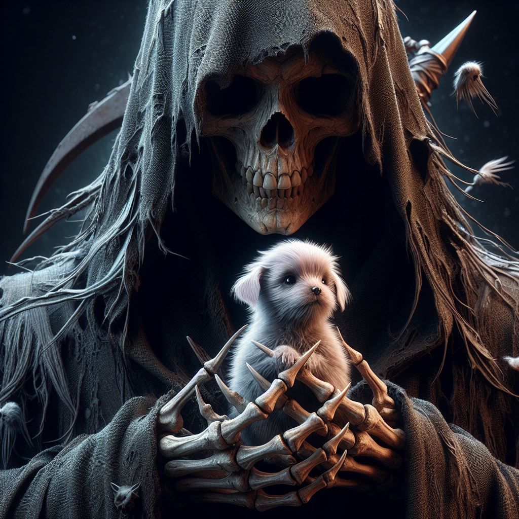 Grim Reaper and his puppy 3