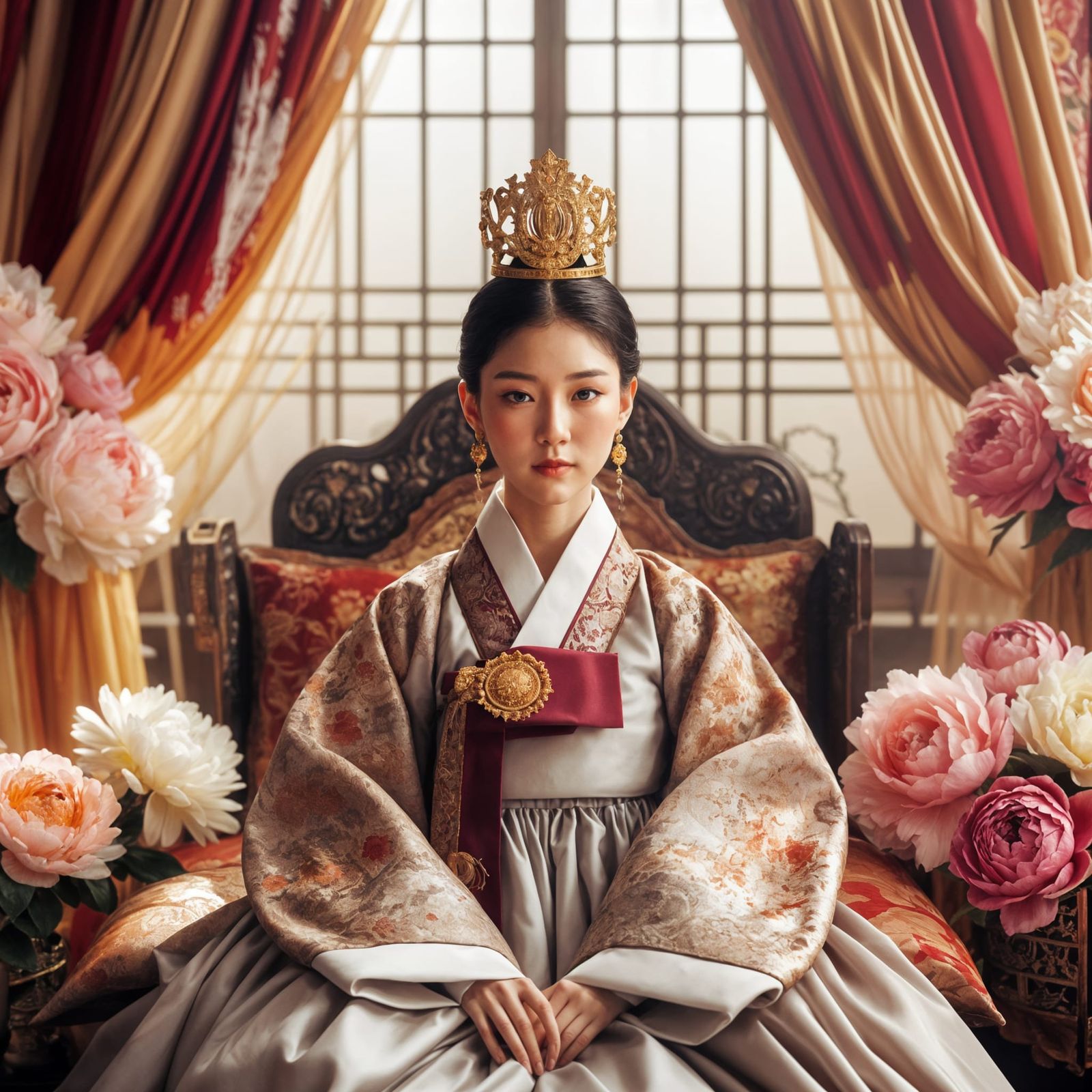 Portrait of the Korean empress in national dress