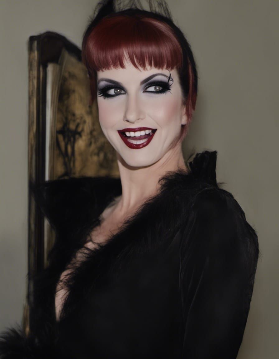 Halloween, Elvira, smile, beautiful woman, Jessica Rabbit - AI ...