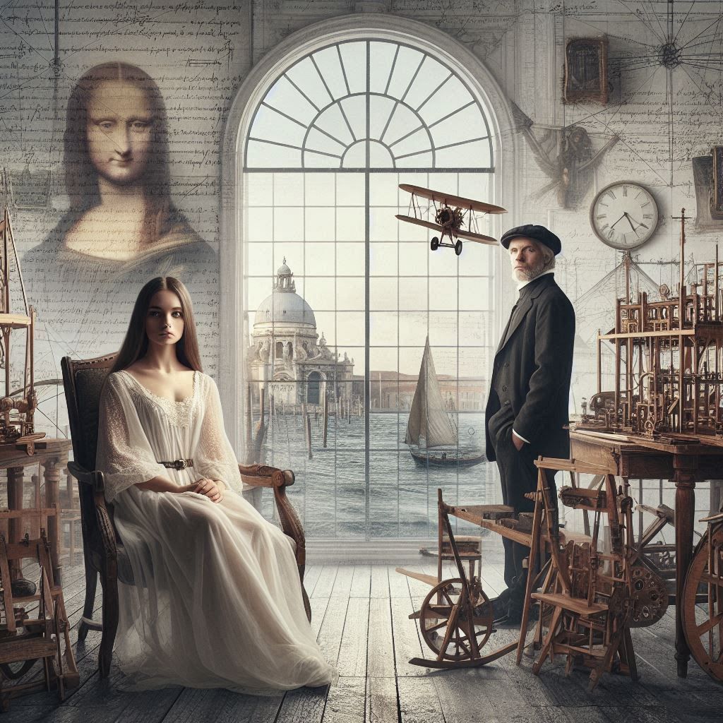 Leonardo and Mona Lisa