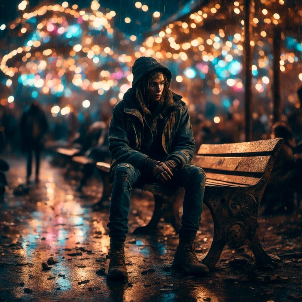 <lora:Positive Impossible:1.0> <lora:GrungeComics:1.0> <lora:MixedMediYum:1.0> You're broken down and tired
Of living life on a merry-go-rou...