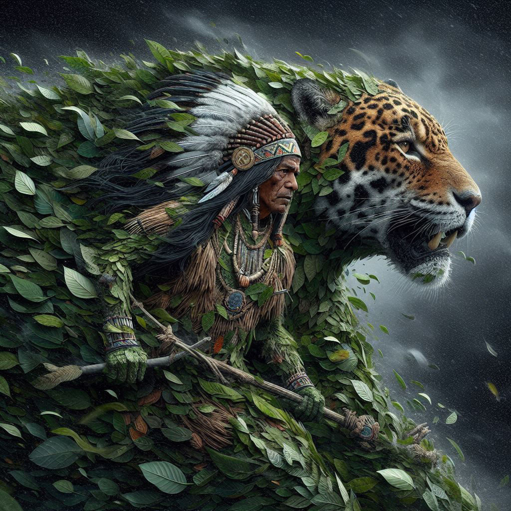 The Jaguar and the American Indian warrior (2)